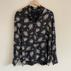 Vintage Gap Silk Floral Blouse Y2K